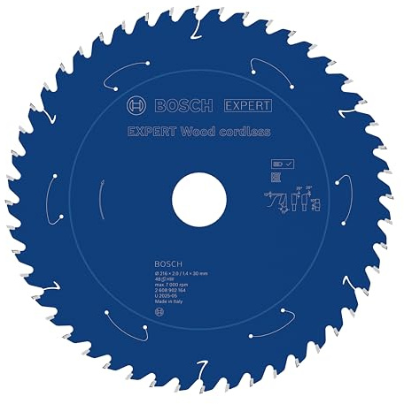 Bosch 1x EXPERT Wood cordless cirkelsågklinga för bordsågar (för Mjukt trä, Hårt trä, Ø mm, Professional Tillbehör Sladdlös bordscirkelsåg)
