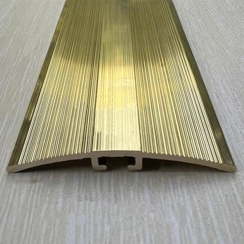 YHNNH Übergangsleiste aus gebürstetem Messing for Fußböden – 1–1,5 m goldene Türschwellenleisten – rutschfeste, Glatte Übergänge(140cm)