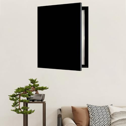 Cache Compteur Electrique Couvercles de Panneaux de Disjoncteurs de Couleur Unie, Décoration pour Tableau Électrique, Couvercle de Boîte à Disjoncteurs pour Ferme(Black,30 x 40cm (11 3/4x15 3/4))