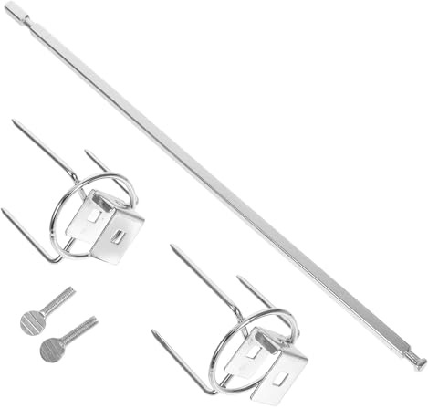 DOITOOL Fourchette à Rôtir Le Poulet et Viande en Acier Inoxydable, Accessoire pour Barbecue, Four Électrique et Grillades, Outil Rotatif à Trois Axes pour Cuisson Uniforme