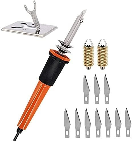 Electric Hot Knife Tool, Heat Cutter Kit with 10 Blades Accessories, Multipurpose Stencil for Cutting Carving Soft Thin Styrofoam Foam Cloth