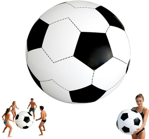 Funny Inflatable Football, 80cm Kids Adult Beach Toy Summer Fun Large-scale Football Playground Game Garden Paddling Pool Inflatable Toys for Children and Adult