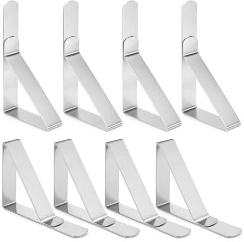 Amlif Lot de 8 Pinces à Nappe, Attache-Nappe en Acier Inoxydable