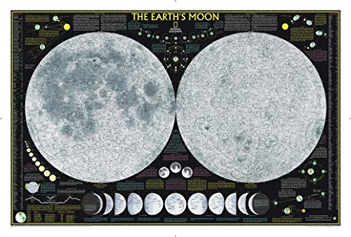 National Geographic Moon Wall Map (42.5 x 28.5 in) (National Geographic Reference Map)
