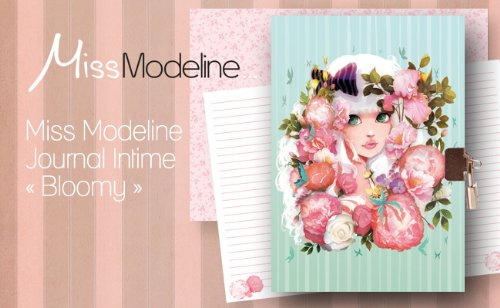 Avenue Mandarine 62309O - Tagebuch Miss Mod Bloomy, 12.5 x 18 cm