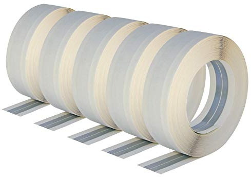 Semin Bande Armée Angle Placo 30 m – Renfort Angles Sortants Plaques de Plâtre – Papier & Acier – Finition Invisible – Bande à Joint Professionnelle - Lot de 5