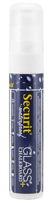 SECURIT - Pennarello A Gesso Liquido Resistente all'Acqua - Per Lavagne, Vetro, Metallo, Porcellana, Specchio, Plastica - Punta Grande 7-15mm - Colore Bianco
