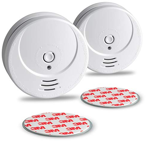 SEBSON 2x Rilevatore di Fumo incl. Supporto Magnetico, Batteria da 10 anni, DIN EN 14604, Rivelatori di Fumo Fotoelettrici, Batteria al litio a lungo termine