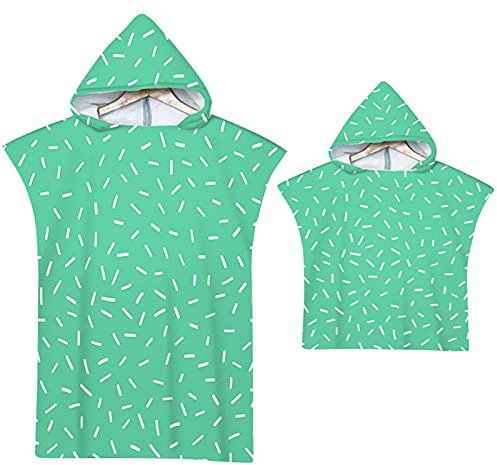 Erwachsene Kinder Strandtuch Wickeln Bademantel Poncho mit Kapuze Mikrofaser Frucht Grafik Druck Umhänge Kapuzen Erwachsene Bademantel zum Schwimmen Strand