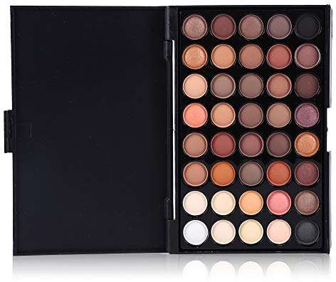 Augenpalette 40 Farben - Bunte Lidschatten Palette mit Matte & Creme Farben, Nudetöne, Puder Lidschatten, Make Up Set für Tagesmake-up und Abendverkleidung