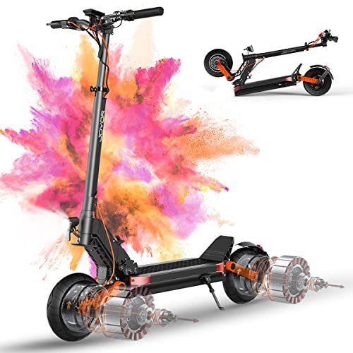 JOYOR E Scooter Roller S/Y/F-Serie, Reichweite von 40-100 km, Escooter 150 kg Tragkraft Einzel/Doppelmotoren, E Roller mit 10-Zoll-Geländereifen