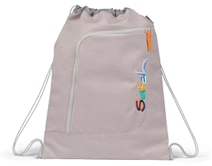 Satch Sportbeutel Turnbeutel für Mädchen und Jungen mit Reißverschlussfach, 12 Liter, Rucksack fixierbar