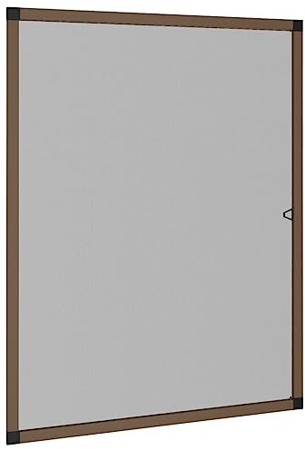 vidaXL Mosquitera para ventanas marrón 80x100 cm