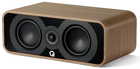 Q ACOUSTICS Holme Oak 5090 - Altoparlante centrale in rovere, 2 x 4,5 medio/bassi, 1 x 1 tweeter, altoparlanti TV per sistema audio surround, altoparlanti per giradischi in vinile Hi-Fi, altoparlanti