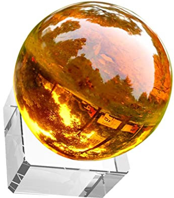 Warmhm Kristallkugel Mit Standfuß Zarte Kristallornamente Tischdeko Wohnschmuck Desktop-kugelornament Dekorative Figurine Für Haus Und Büro