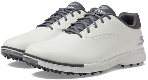 Skechers Tenis de Golf Tempo sin Pinchos Impermeables y Ligeros para Hombre, Natural/Gris, 43 EU