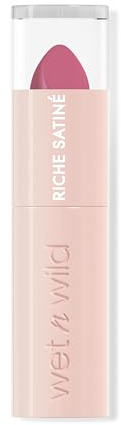 Wet n Wild Rich Satin Lip Color, Rossetto a Lunga Durata, Effetto Finito Satinato, Formula Idratante che non Asciuga e Riccamente Pigmentata, Texture Liscia e Vellutata, One in a Milli-Melon