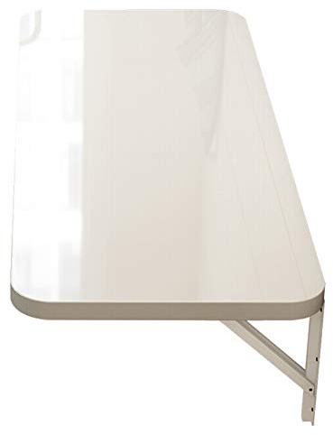 Klappbarer Wandtisch, Kleiner Faltbarer, Platzsparender Schwebender Laptoptisch, Multifunktionaler Schwebender Esstisch, Kindertisch, Beistelltisch Mit Doppelter Stütze, Mit Halterungen (L60 × B50 Cm
