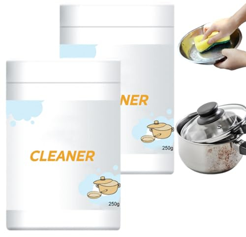 Super Strong Kitchen Cleaner Powder, 2024 Neuer leistungsstarker Allzweck-Pulverreiniger für die Küche, multifunktionales starkes Reinigungsmittel für den Haushalt (2, 250g)