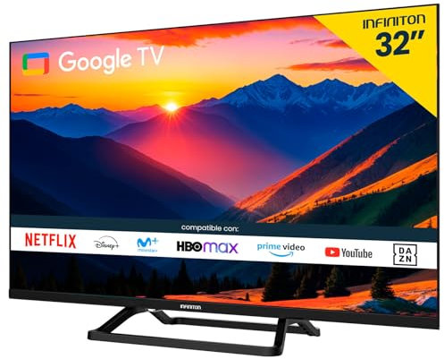 Infiniton TV LED 32 Pulgadas INTV-A32G24 HD - Smart TV - DVB-T2 & DVB-S2 - WiFi - USB Grabador (32 Pulgadas)