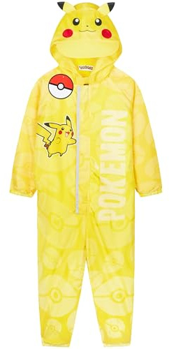 Get Trend Tuta Antipioggia Bambino con Cappuccio, Calda Fodera in Pile, Tuta Impermeabile Completo Regalo Ragazzo