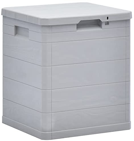 Iiaky Garten-Aufbewahrungsbox Gartenbox Wasserdicht Box FüR Gartenauflagen Garten Aufbewahrungsbox Casaria Auflagenbox 90 L Hellgrau