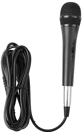 Handhållen Trådbunden Mikrofon, Dynamisk Sångmikrofon med Dubbelkärna Skärmad Kabel, Sångmikrofon i Aluminiumlegering med Stålnät Mot Slag, för Högtalare, Am (Jectse1vgny206tb-11)