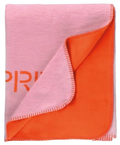 Esprit Premium Wendedecke 130x170 cm - Oeko-TEX Kuscheldecke Baumwolle - Wohndecke Flauschig Weich - Sofadecke XXL - Tagesdecke Couch - Wolldecke Rose