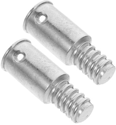 JEWEDECO 2pcs Threaded Tip Replacement Extension Poles Lightweight Aluminum Rods for Painting Broom Repairing Steel Rods