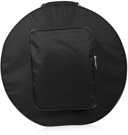 HAMPPLIES Tragbare Snare Drum Tasche Schultergurt mit Rundem Design einer 13-14 Zoll Snaredrum aus Nylon und Einfachem Öffnen für Aufbewahrung