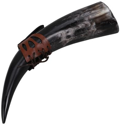 GLEAVI Viking Médiévale Corne à Hydromel Trompette Corne Viking Récipient à Boire