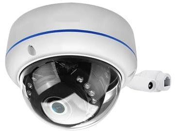 VEKELETE Telecamera IP Poe Tuya da 5 MP, a Cupola, antivandalismo, Registrazione Audio, Telecamera di Sicurezza for la casa, Smart Life, videosorveglianza CCTV da 6 MP(1 PCS Camera)