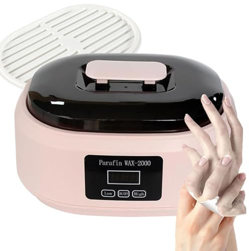 Calentador de cera de parafina, máquina de baño de parafina de 200 W para manos y pies con control de temperatura de 2 velocidades, capacidad de 3500 ml para uso doméstico y salón de belleza