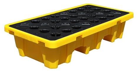 Plataforma Antifugas Para Palés, Plataforma Antiderrames Para Bidones De Aceite, Sumidero Industrial Apilable Para Cubos De Pintura Con Drenaje Y Compartimentos Para Montacargas, Bandeja De Contenció