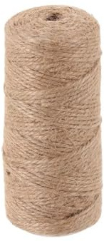 QAUUCP Corde De Jute Décoration de fête Mariage Artisanat Couture Jute Chanvre Ruban Toile Jute Ficelle Corde Naturelle(2mm 100m)