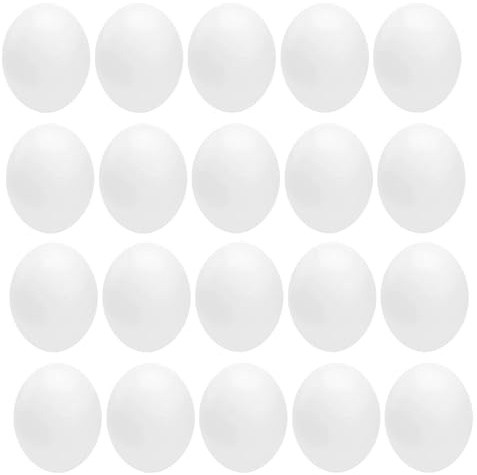 Abaodam 24pcs Reusable White Fake Bird Eggs for Parakeet Lovebird Nesting Boxes Bird Breeding Supplies and Training Clutch Eggs to Stop Laying for Pet