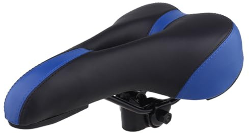 GATHINESS Selle de Vélo Coussin Confortable et Pratique Épaisse et Respirante en Cuir Bleu Accessoires de Cyclisme pour VTT Adaptés Vélo