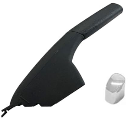 LatoYard Copertura per freno a mano auto per POLO 5 per 6R per 6C 2011-2018, pulsante nero e argento, 36 x 11 x 3 cm, protezione freno di stazionamento in plastica