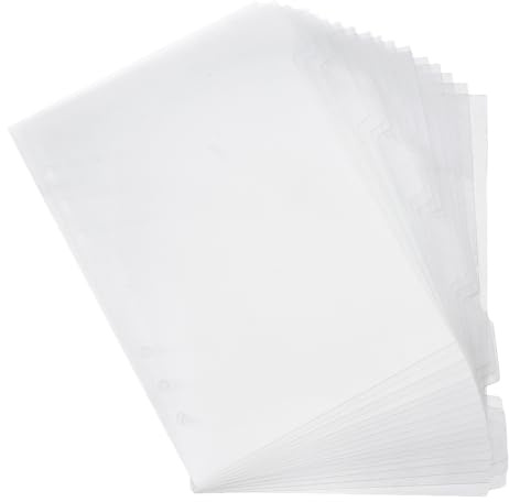 PH PandaHall 24pz Divider di Plastica Trasparente A5 con Raccoglitori ad Anelli per Taccuino Giornale Diario Memo Blocco Note Ufficio Scuola Casa Utilizzo, 21.1x15.8cm