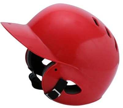 KiBcsLic Casco Da Baseball per Bambini E Bambine, con Doppia Protezione per Le Orecchie, Materiale PP Leggero, Imbottitura in Spugna Traspirante, Adatto per Le, Rosso
