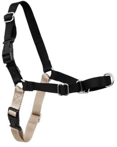 PetSafe Easy Walk Harness, No-Pull Walking Harness for Dogs, Adjustable Fit, Includes 1.8m Lead, Medium/Large-Black