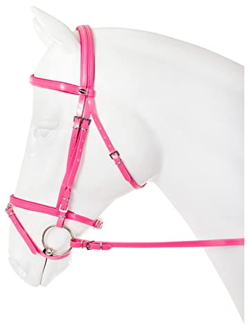 Horka trensenzaum Flashy EngelsNylon/PVC rosa voll