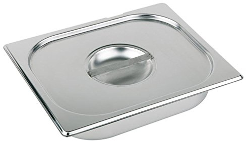APS 81795 GN 2/3 coperchio senza incavo per cucchiaio, acciaio inossidabile, dimensioni 325 x 355 mm/altezza 30 mm