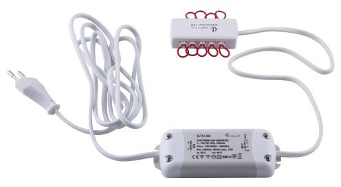 Heitronic 20019 - Reattore LED 12 W, 350 mA, con 10 prese e cavo di collegamento da 2 m con E