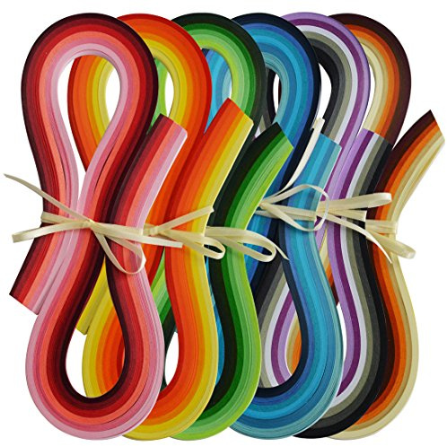 JUYA Papier Quilling Set 720-Streifen 36 Farben 54cm Länge/Streifen Papierbreite 10mm