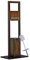 Relaxdays 10020930 Ensemble Toilettes Porte Brosse WC Sur Pied Distributeur de Papier SDB Bambou 82x36x21cm, Marron, HLP 82 x 36 x 21 cm