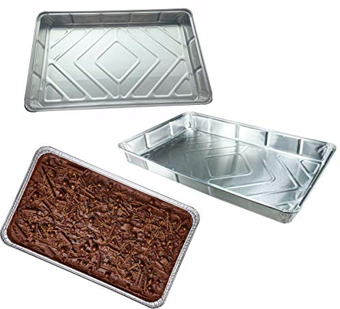 Delipak (Pack of 50) Foil Baking trays large tray bake containers aluminium disposable dishes 12 x 8