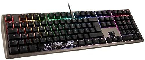 Ducky Shine 7 clavier USB Allemand Noir, Gris