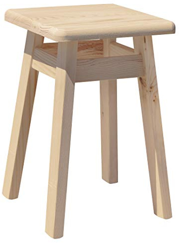 k koma SCHEMEL Kiefer Holz HOCKER Massive Holz (UNBEHANDELT)