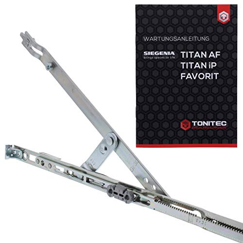 ToniTec SI Siegenia Fenster Schere 7 TS silber 283479 inkl Wartungsanleitung fuer TITAN AF TITAL IP FAVORIT Fensterbeschlaege 802 1030 mm